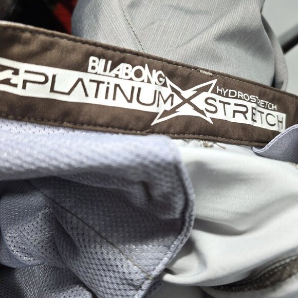 Billabong Hydrostretch Platinum Board Shorts Pinstriped Gray 34 waist - Picture 7 of 8